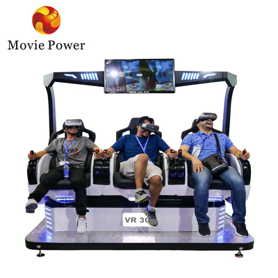 3 zitplaatsen Virtual Reality Simulator Munt bediend 5D Game Machine 9D Cinema stoelen