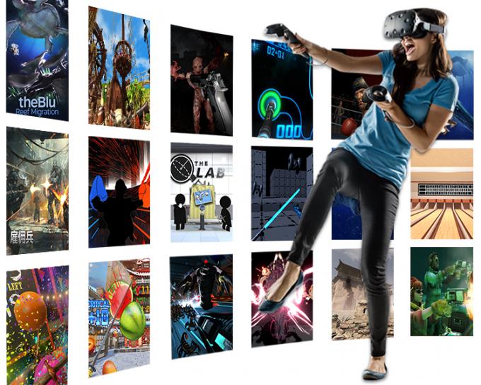 Commercieel de Bioskoopvr HTC Platform van 9D VR met 80 Interactieve Spelen 0