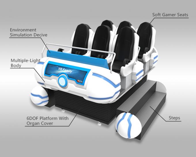 Gek Avonturen veelvoudig-Licht Lichaam 6 de Simulatorkanon dat van Seater 9D Spelen schiet 0