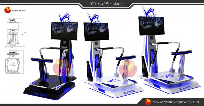 Het dynamische Voelen die de Ski van 9D VR het Surfen Simulator met VR-Helm Gemakkelijke Verrichting opstaat 0