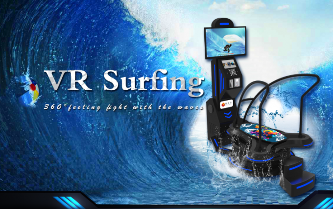 Zwarte & Blauw die het Surfen van 9D VR Interactieve het Vermaakspelen opstaan van de Motiesimulator 0