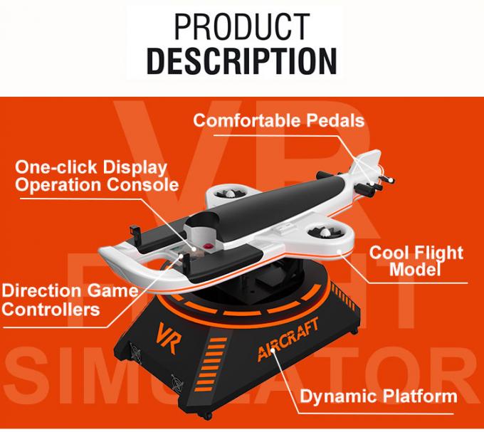 Enige Speler 9D die VR Flight Simulator Spelmachine voor Hypermarket schiet 0