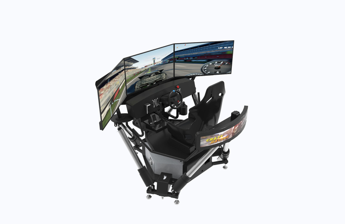Glasvezel9d Simulator, Dynamische VR-het Rennen Machine 6 van het Simulatorspel Dof 3 het Schermauto het Drijven Simulator 0