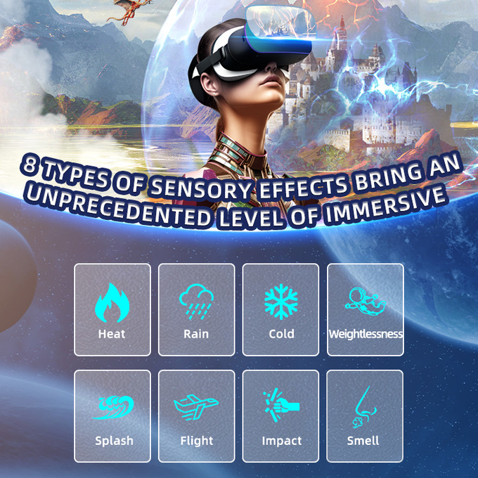2 zitplaatsen Vr Flight Simulator Full Sense 9d Virtual Reality Game Cinema 2