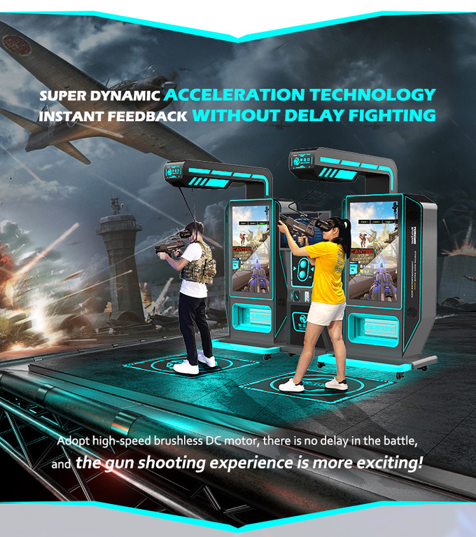 Shooting Machine Virtual Reality Gun Arcade Machine 2 Speler Amusement Ride 9d Vr Simulator 2