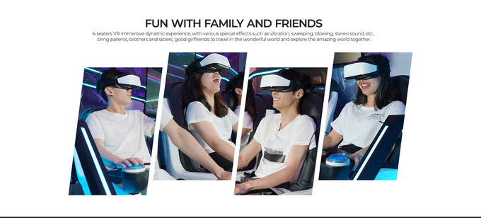 2.5kw Virtual Reality Roller Coaster Simulator 4 zitplaatsen 9D VR Cinema Space Theater 1