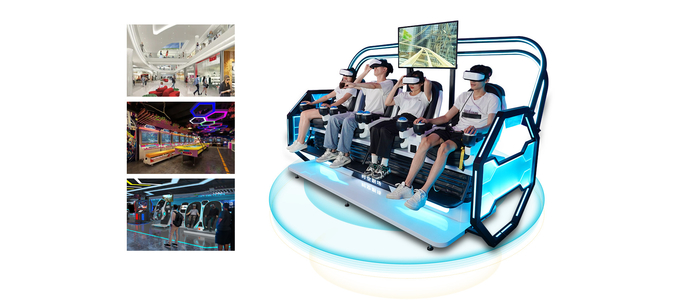 2.5kw Virtual Reality Roller Coaster Simulator 4 zitplaatsen 9D VR Cinema Space Theater 5