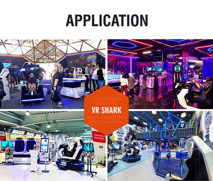 Themepark 9D VR Egg Chair Simulator VR Shark Motion Cinema 2 zitplaatsen 1