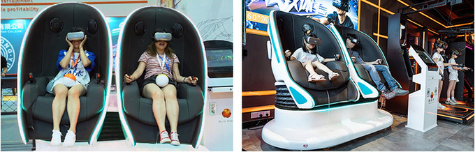 Themepark 9D VR Egg Chair Simulator VR Shark Motion Cinema 2 zitplaatsen 3