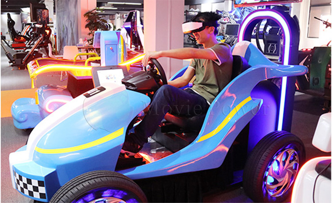 VR-themaparkritten 9D Kids Racing Game Simulator Muntautomaat Arcade-machine 3