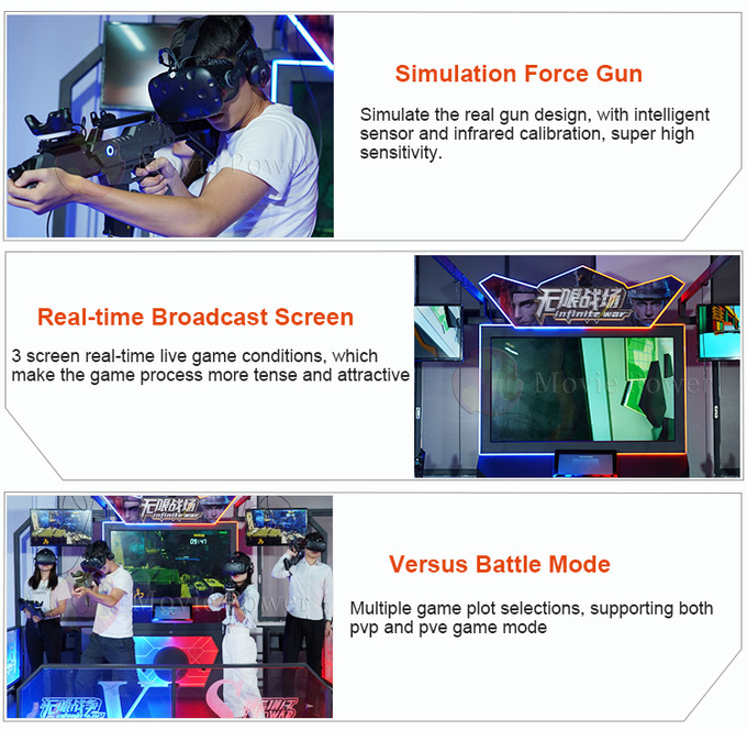 Virtuele realiteit apparatuur Vr Shooting Game Machine 9d Vr Shoot Simulator Vr Shooting Arena Multiplayer 4