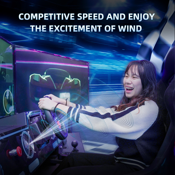 6dof Motion Hydraulische Racing Simulator Racing Car Arcade Game Machine Auto rijden Simulator Met 3 schermen 2