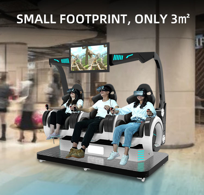 3 zitplaatsen Virtual Reality Simulator Munt bediend 5D Game Machine 9D Cinema stoelen 5