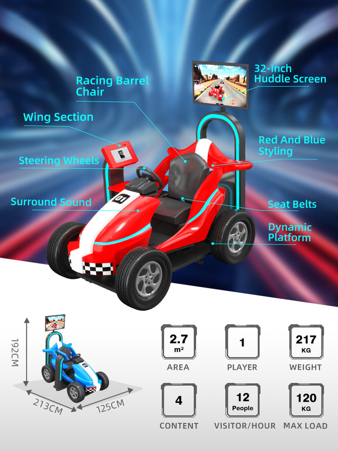 9D Kids Car Racing Game VR Driving Simulator voor pretpark 1