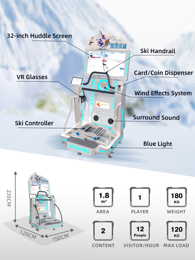 Indoor Ski Simulator Snowboard Simulator 9d Virtual Reality Vr Simulator Machines Vermaakpark apparatuur 1