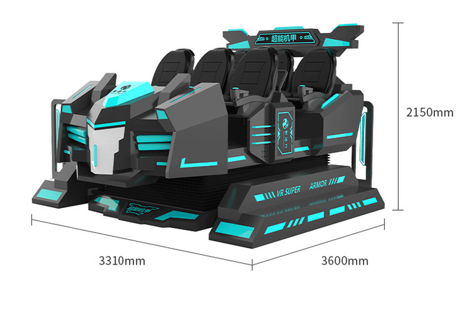 6 zitplaatsen achtbaan Virtual Reality Simulator 3d Vr Motion Chair Voor pretpark 7
