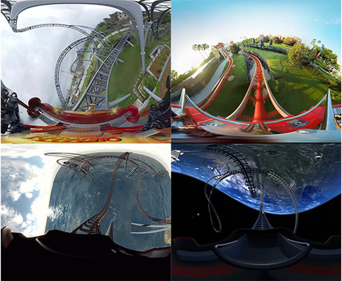 3D van de de Bioskoop Virtuele Werkelijkheid van 9D VR Achtbaan 360 Roterende Vr-het Spelmachine van Stoelflight simulator 2