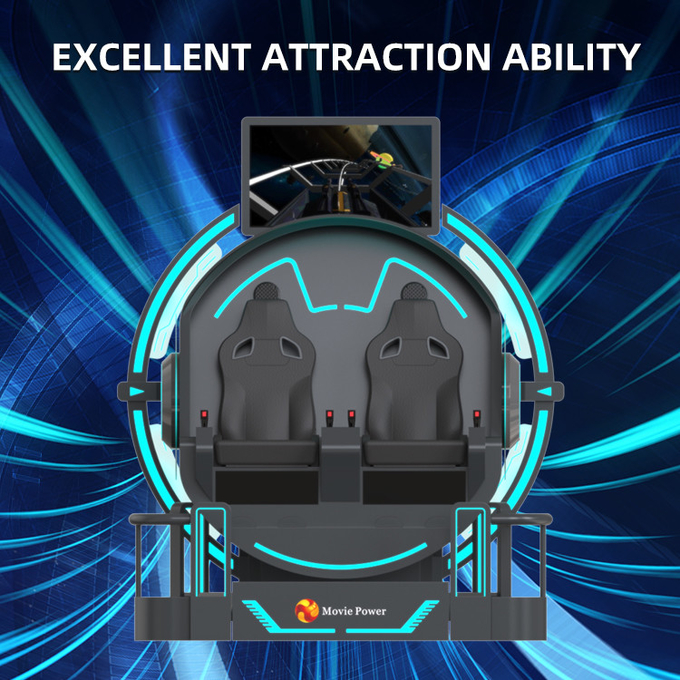 VR 360 2 zitplaatsen 9d achtbaan VR machines 360 rotatie VR bioscoop 360 graden vliegstoelen simulator 6