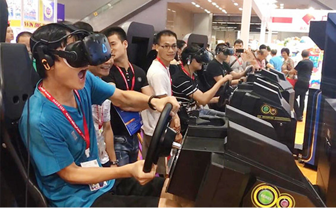VR Racing Voor Indoor Playground Racing Driving Simulator Virtual Reality Game 9D VR Gaming Equipment 6