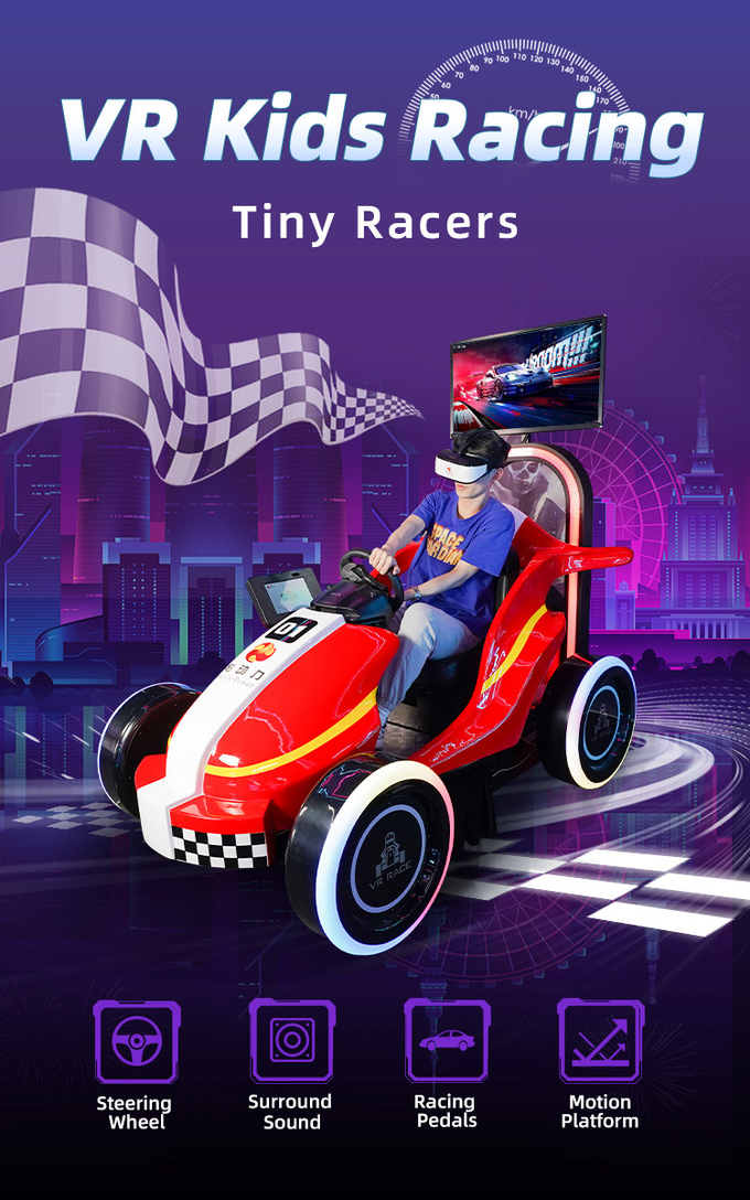 9D Kids Car Racing Game VR Driving Simulator voor pretpark 0