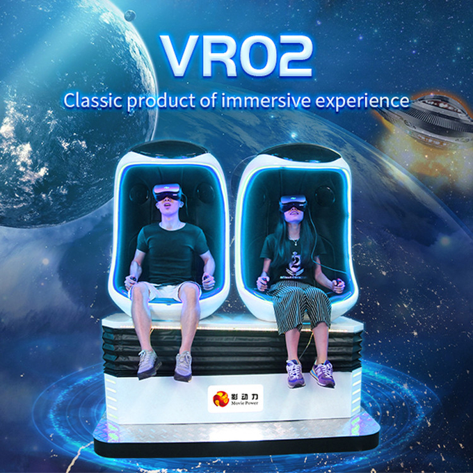 2 spelers Virtual Reality 9d Egg Chair 9d Vr Roller Coaster Game Machine Simulator Motion Platform Simulator 0