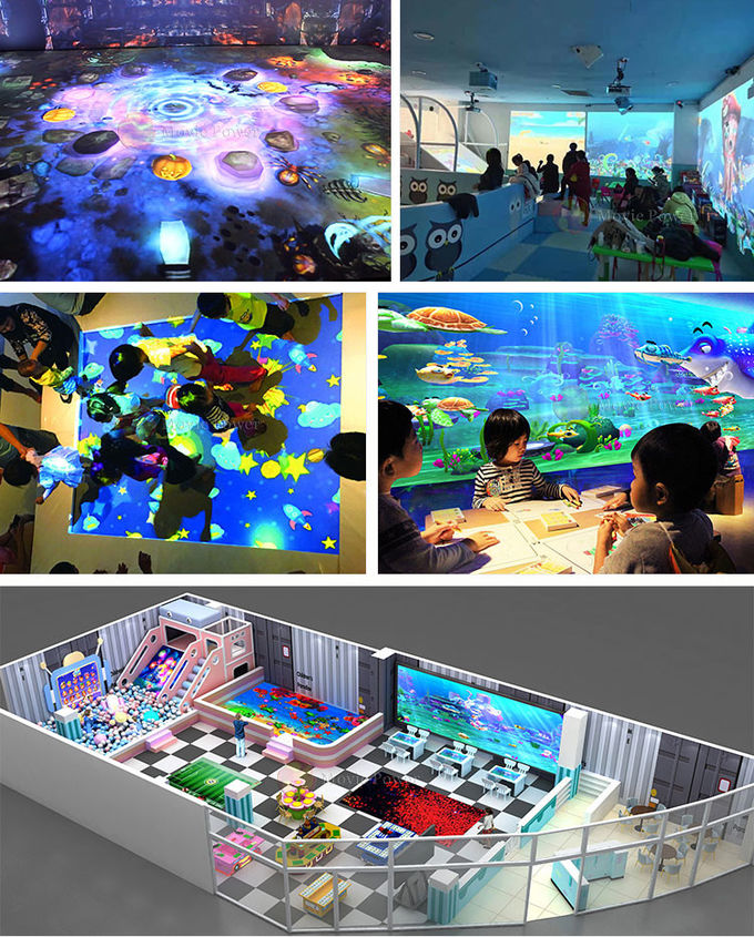 Van de het Materiaal 3d Projector van de kinderenspeelplaats van de het Hologramtunnel Spelen van de de Motievloer Interactieve 0