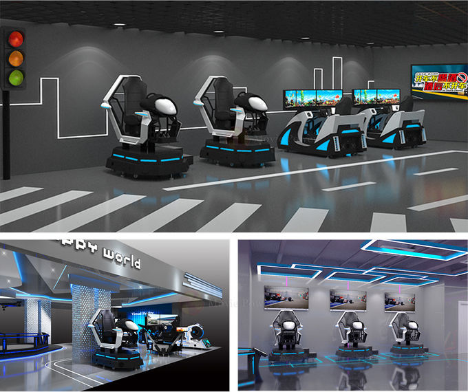 360 Roterende VR Simulator Racewagen Amusement Ride Simulator Arcade Auto Rijden Game Machine 2