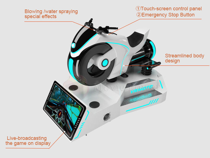 Super VR-van het de Simulatorspel 9d van de Motorfietsraceauto virtuele de werkelijkheidsbioskoop 0