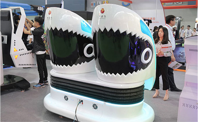 Themepark 9D VR Egg Chair Simulator VR Shark Motion Cinema 2 zitplaatsen 2