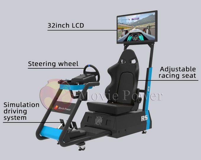 Winkelcomplexvermaak VR het Rennen Simulatorauto het Drijven Simulatie Seat 1