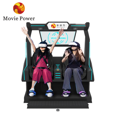5.0KW 9d VR Cinema 2 zitplaatsen Roller Coaster Vr Chair Arcade 4d 8d Virtual Reality Simulator Met Schot