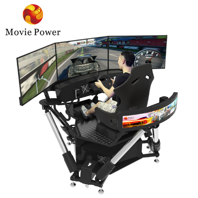Draagbare 3 Screen Driving Simulator 6 DOF Racing Cars Arcade Dynamic Motion Drive Equipment