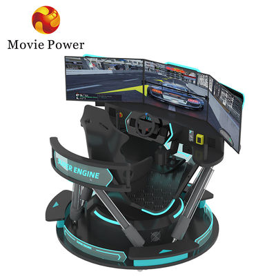 9d Vr 6 Dof Racing Car Simulator Virtual Reality Arcade Game Machine met 3 scherm