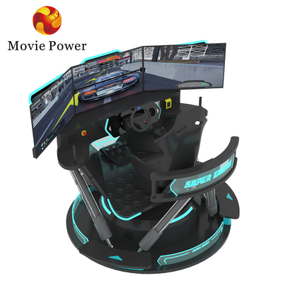 5.0KW F1 Auto Racing Simulator Driving Game Machine 6 Dof Motion Platform Met 3 Scherm
