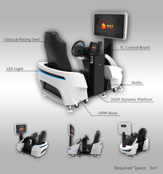 2 DOF van de de Spelen9d Simulator van het Arcadespel de Automotie het Rennen Simulatormachine voor Kinderen 0