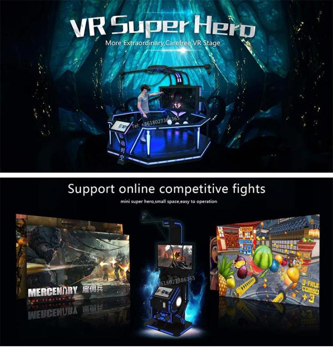 Aangepaste Virtuele Werkelijkheidssimulator/Machine van de de Heldenmuntstuk In werking gestelde Bokser van VR de Super 2