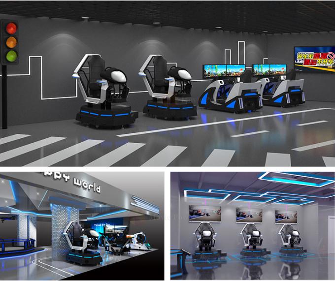 Binnenspeelplaatsauto VR die 9D-Simulator van het het Autorennenspel van het Simulator de Elektrische Platform rennen 1