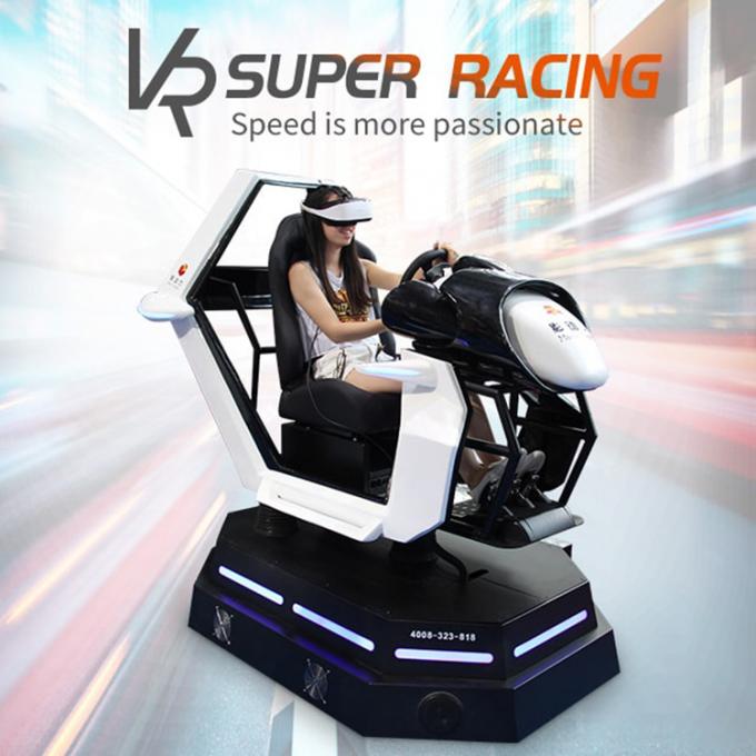 Binnenspeelplaatsauto VR die 9D-Simulator van het het Autorennenspel van het Simulator de Elektrische Platform rennen 0