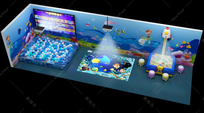 Spelen van de de Muurprojectie van kinderenimmersive Multiplayer de Interactieve 3D 0