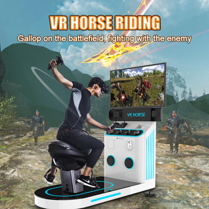 Muntstuk In werking gestelde van het de Simulatorpaard 9d van de Spelenvr Virtuele Werkelijkheid de Ervaringsspel het Rennen Simulatie 0