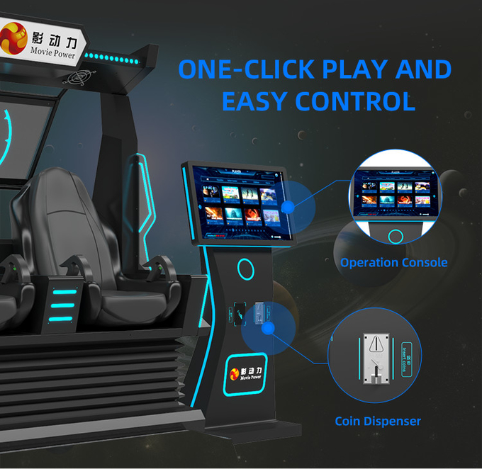 Vr Machine 2 zitplaatsen achtbaan simulator 9d Vr Cinema Motion Chair Virtual Reality Games Arcade Voor Commerciële 4