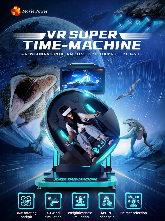 Commercieel Virtueel van de het Time Machinevlieg van de Werkelijkheidssimulator 9D VR Super het Spelmateriaal 3