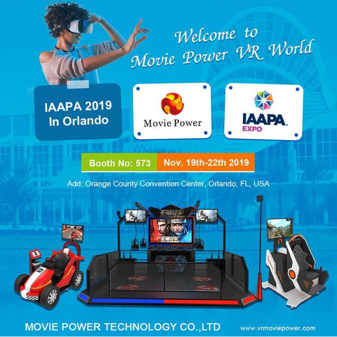 Movie Power VR Simulator Ontmoet je op IAAPA Expo Orlando