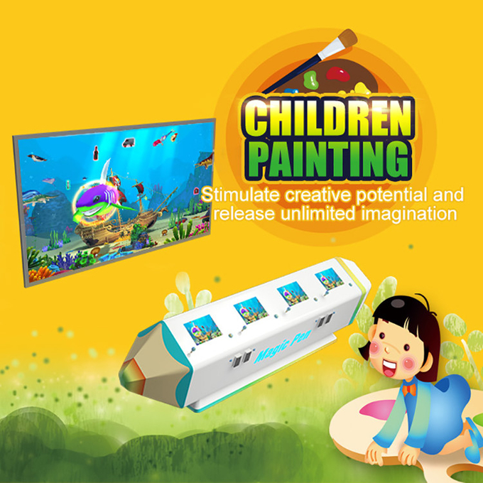 Multiplayer Kids Games 3d Interactieve AR Projector Indoor Children Painting Game Machine 0