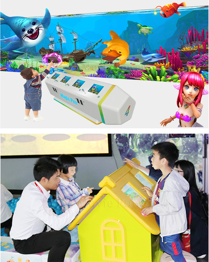 Multiplayer Kids Games 3d Interactieve AR Projector Indoor Children Painting Game Machine 1