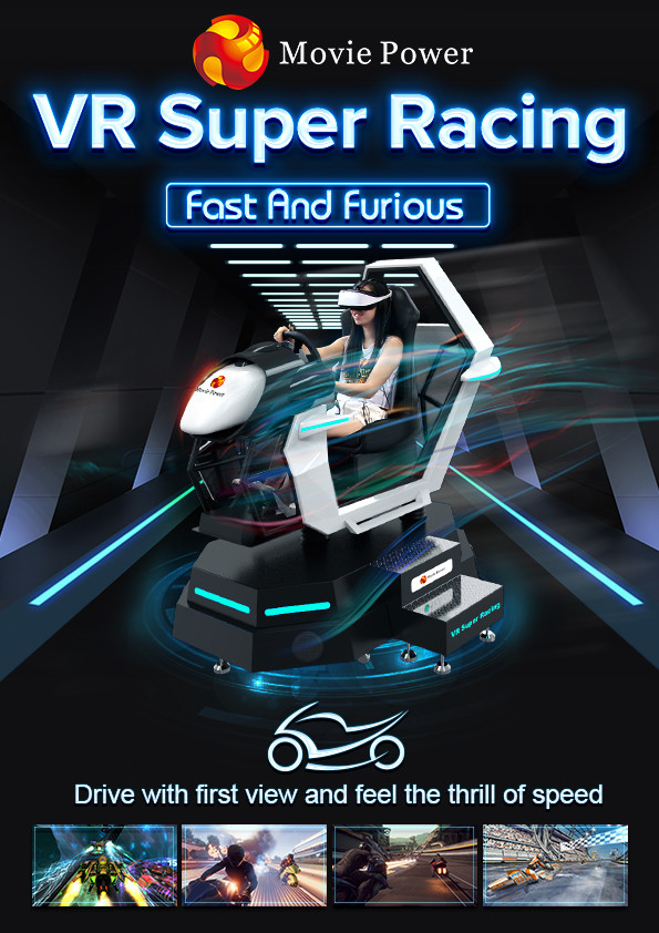 360 Roterende VR Simulator Racewagen Amusement Ride Simulator Arcade Auto Rijden Game Machine 0