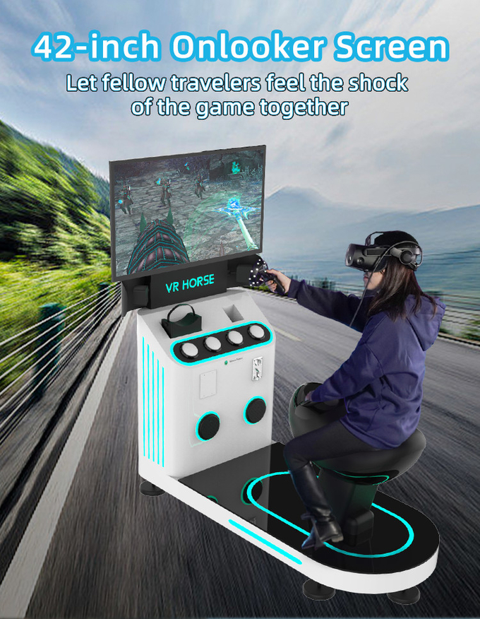 1 Speler 9D Virtual Reality Simulator Paardrijden Vr Spelmachine Munt Beheer 4